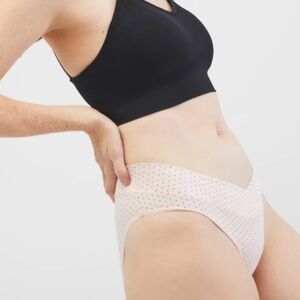 Motherhood Maternity Maternity Bikini Panties - Pink Dot in XL